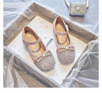 Nuevos zapatos de piel para niña con vestido zapatillas de cristal para niños de suela blanda - details 13