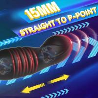 Empaque privado SEXY Vibrador Anal Telescópico Masajeador de Próstata Doble Anillo Juguetes Sexuales Hombres Gay Plug Anal Bluetooth APP Vibrador para Adultos - details 6