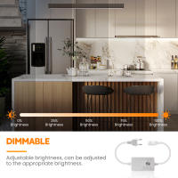 Tira de luces LED COB regulable para exteriores, cinta de 288leds/M con enchufe europeo de 220V, RA90, de alto brillo, para iluminación de jardín, dormitorio y cocina - details 9