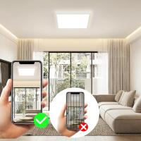 Goeco Lámparas Techo LED 2pcs Ultradelgada 2700LM 4500K Blanca Neutral Instalación de Montaje Semi-Flush Efficiente con Lentes LED 30CM IP44 - details 3
