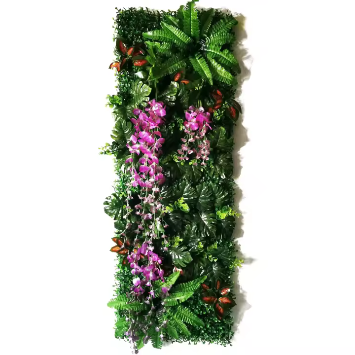 Panel de Pared de Enredadera de Heleo Artificial HUATIAN Decoración de Planta Subtropical para Hogar Caja de Pared de Bosque de Espino Falso - 1