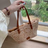 Bolso de hombro de encaje ahuecado de gran capacidad, bolso de mano de ganchillo con flores, bolsos ligeros tejidos con flores para mujer - details 3