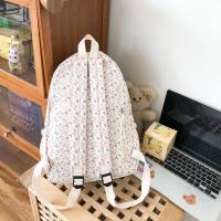 Mochila Escolar Coreana Blanca y Floral para Niñas Adolescentes Bolsa De Libros De Marca - details 23