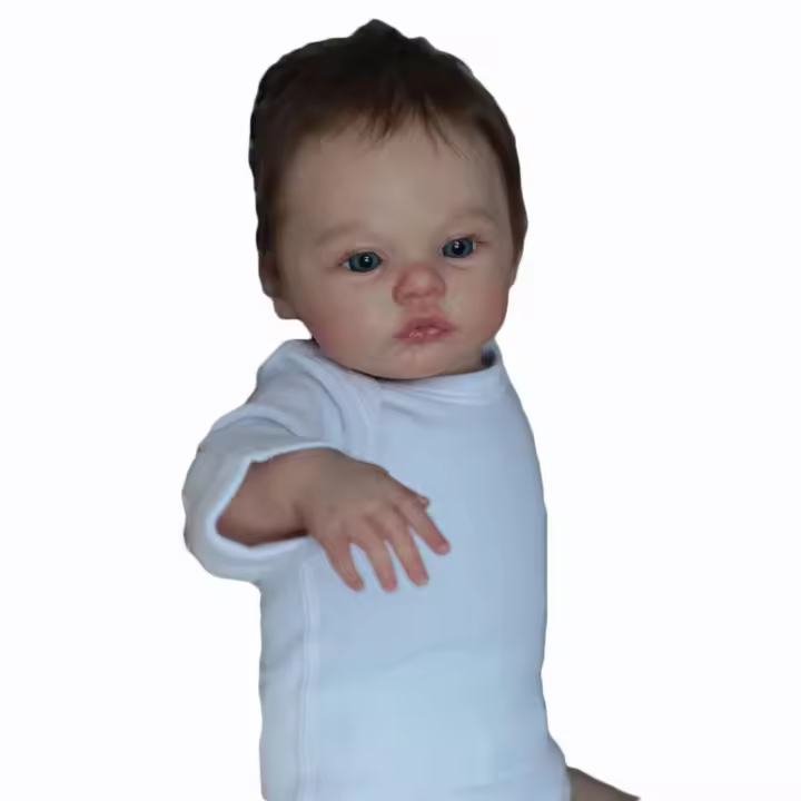 BZDOLL-Muñeca Reborn realista de silicona suave, juguete con pintura 3D de 45cm y 19 pulgadas, para la piel y las venas visibles, bonita para dormir - 1