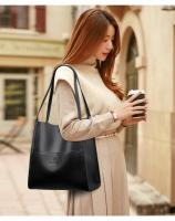 Bolso de hombro de lujo para mujer, bandolera sencilla de Color puro, bolso de compras de gran capacidad - details 18