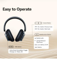Baseus Auriculares Inalámbricos Bowie 10 Cancelación de Ruido, Latencia Ultra Baja de 0.06s, 120Hrs de Escucha, Cable Retráctil, Compatibles con Juegos - details 12