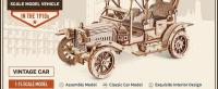Robotime rokr kit de madera rompecabezas 3D modelo Kits de construcción coche Vintage para adultos regalos de cumpleaños de Navidad - details 3