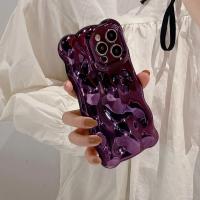 Funda de teléfono con borde rizado ondulado y arrugado chapado de lujo para iPhone 16 15 12 13 14 Pro Max 3D Unevenness cubierta protectora de cámara suave - details 15