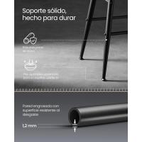 Juego de 2 Taburetes de Bar Taburetes de Cocina, Taburetes de Desayuno, Cuero Sintético con Costuras 76,2 cm de Alto, Silla Comedor, Fácil Montaje, Negro - details 26
