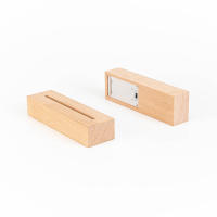 Base de lámpara de madera con pilas AAA para luces nocturnas de resina epoxi y vidrio acrílico - details 3