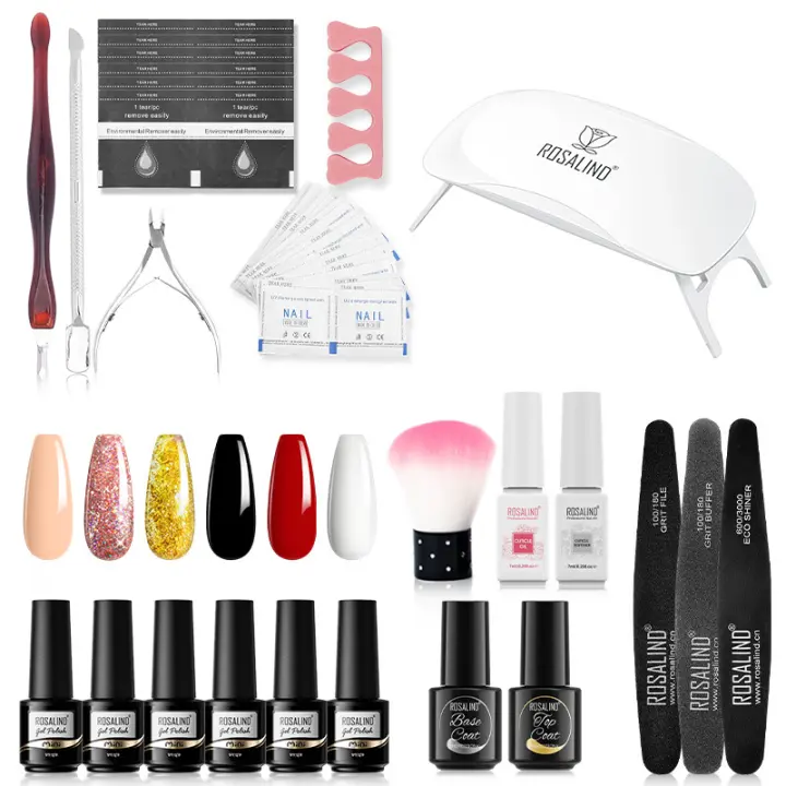 NAILWIND-Juego de manicura con lámpara LED UV, barniz semipermanente, Kit de Gel en polvo acrílico, removedor de uñas eléctrico, juego de herramientas para uñas - 1
