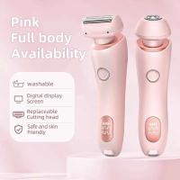 Maquinilla de afeitar corporal para mujer, depiladora de eliminación indolora, recargable por USB, recortadora para cara, pierna, axila, Bikini, afeitadora púbica de mano - details 2