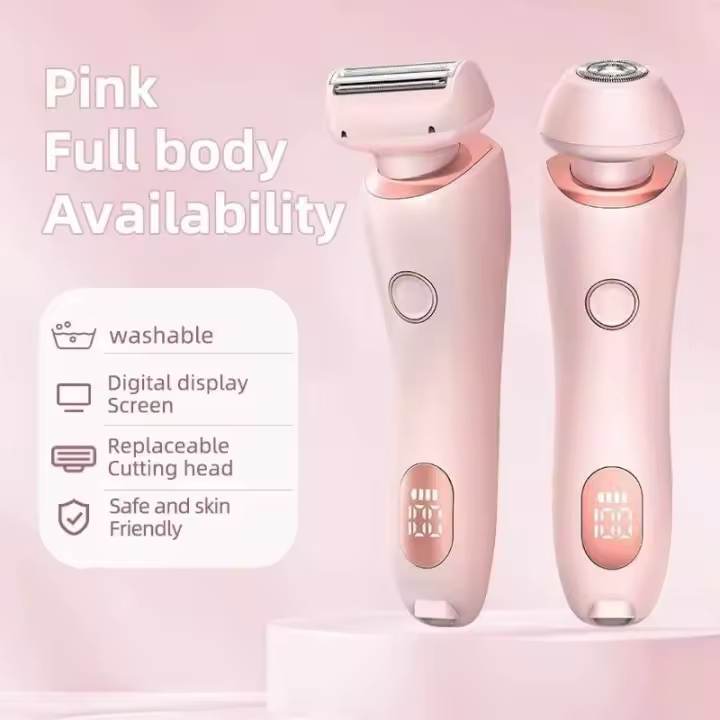 Maquinilla de afeitar corporal para mujer, depiladora de eliminación indolora, recargable por USB, recortadora para cara, pierna, axila, Bikini, afeitadora púbica de mano - 1