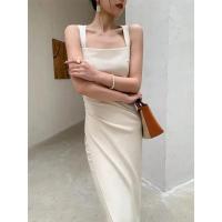 Vestido largo de satén de alta gama estilo realidad de moda para mujer - details 4