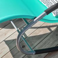 Juego de 2 Tumbonas Mecedora con Almohada y Bolsillo Lateral Estructura de Hierro Malla Transpirable soporta hasta 150 kg Gris OGS28-HGx2 ES - details 21