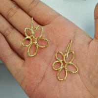 Pendientes de plata 925 - 1 par de ganchos para las orejas con hojas de Ginkgo - Lindo diseño floral creativo para uso diario en verano - details 7