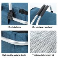 Cesta Picnic Térmica Plegable Premium Bolsa Aislante 72h Antiderrames Diseño Elegante para Acampar/Playa/Viajes Material Ecológico Impermeable y Multifuncional - details 6