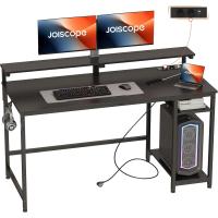 Escritorio de Ordenador con Soporte para Monitor Almacenamiento Reversible y Ganchos Para Juegos - details 7