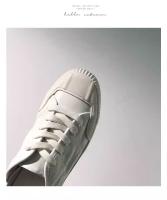 Primavera nuevos zapatos blancos de cuero para mujer, el verano delgado puede pisar el talón, zapatos casuales planos. - details 29