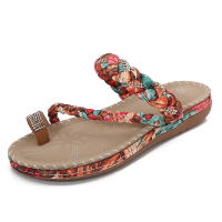 Sandalias de cuña bohemias con cuentas de madera y diamantes de imitación, cómodas y de talla grande para mujer, nueva moda 2025 - details 0