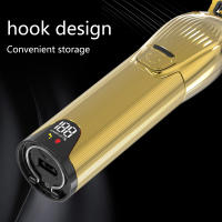 Cortadora de pelo eléctrica profesional para hombres, máquina cortadora de pelo inalámbrica, juego de corte de pelo con base de cargador - details 0