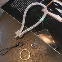 Cordón para teléfono móvil con diamantes de imitación, cuerda colgante ostentosa, correa para la muñeca, cordón de diamante de mano brillante, adornos colgantes - details 5