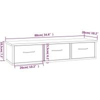 Mueble de Almacenamiento Sonoma Estera Flotante de Pared Diseño Moderno para Salón - details 4