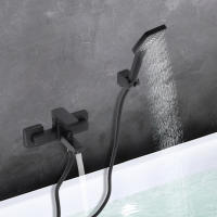 Grifo de bañera montado en la pared, grifo de bañera con ducha de mano, doble uso, caliente y frío, diseño antigoteo - details 0