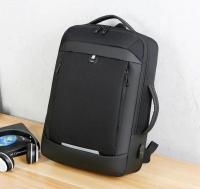 Mochila expandible para portátil para hombre, bolsa impermeable negra para Notebook, 16 pulgadas, 17 pulgadas, mochila - details 17