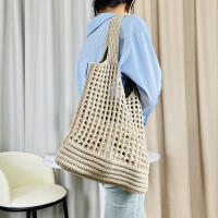 Bolso de hombro tejido con diseño hueco Vintage para mujer, bolsos de mano de gran capacidad, bolsos de viaje de verano para mujer, bolsos de playa - details 3