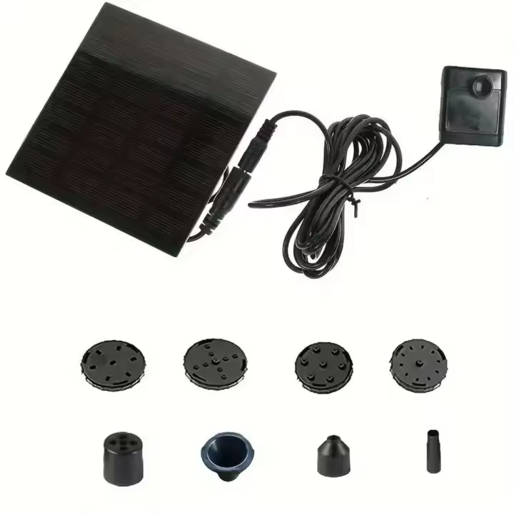 Kit de potencia de 1,4 W, bomba de Panel Solar para jardín, piscina, fuente de agua, baño interior para pájaros al aire libre - 1
