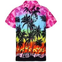 Camisa Casual de Hombre 5XL Moda de Playa con Estampado de Palma Cuello Único de Cuba Estilo 2022 - details 3