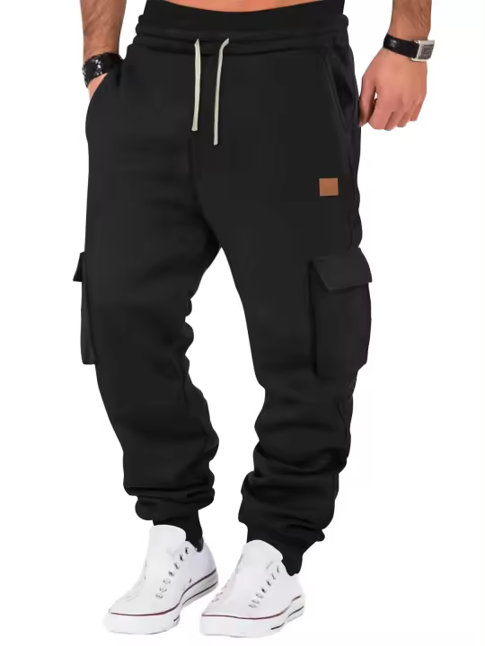 pantalones de hombre de pierna recta, mangas largas, poetas múltiples, cordones, ropa de calle y ropa deportiva - 1