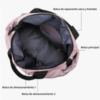 Bolsa de gimnasio de gran capacidad para Mujer, Bolso Deportivo impermeable para Natation y Yoga, Bolsa de viaje multimtifción, paquete de fin de Semana XA190Y - details 21