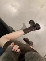 Nuevas botas finas de suela gruesa con cremallera de contracción lavadas botas cortas - details 2
