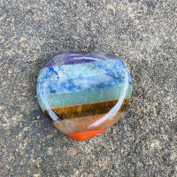 Serie de piedras de cristales curativos de 7 Chakras naturales, energía espiritual, Bola de pulgar, varita, corazón, Luna, Ángel, colgante, adorno de pirámide - details 8