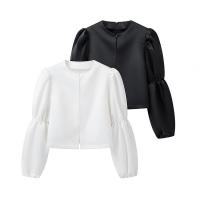OUWU- Camisa Informal Corta De Manga Abombada A La Moda Para Mujer Primavera 2025, Nuevo Diseño, Ropa Informal De Ajuste Cómodo - details 1