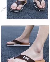 Zapatillas de hombre informales a la moda para interiores, zapatillas de inglete con Clip de verano, zapatos transpirables para hombre, sandalias de bloque de Color para el hogar, talla 40-47, novedad de 2024 - details 15