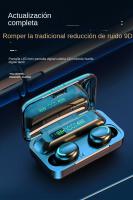 Auriculares inalámbricos Bluetooth 5.0, deportivos, LED, ENC, graves profundos, ajuste cómodo y resistentes al agua. - details 1