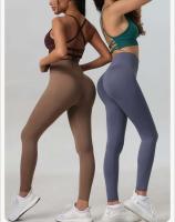 Pantalones para correr de yoga sin costuras para mujer, cintura alta, control abdominal, monos deportivos, levantamiento de cadera, calcetines de entrenamiento elásticos, 30 - details 5