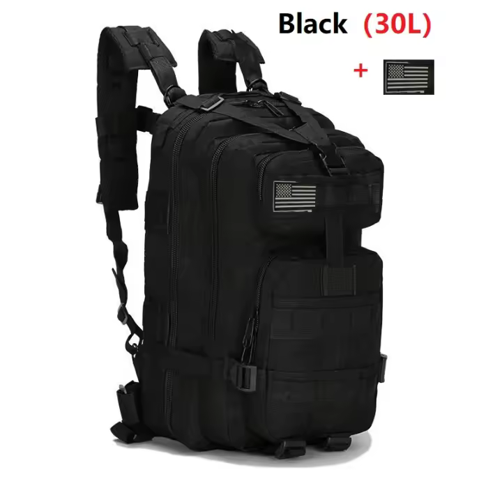 Bolsa militar de camuflaje para hombre, mochila táctica Molle, bolsa impermeable para acampar, caza, senderismo, 50L/30L - 1