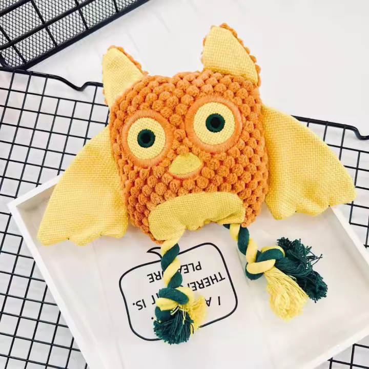 Juguete de peluche para mascotas, gato, perro, granos de maíz, juguete interactivo para perros con sonido de felpa - 1