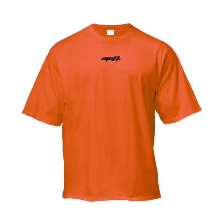 Summer Fashion Men's T-shirt Gym Muscle Fitness Loose Half Sleeve Bodybuilding Tops Mesh Breathable Quick Dry Cool Feeling Shirt - 1