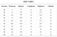 Pantalones cortos de mezclilla perforados lavables personalizados para hombre, pantalones vaqueros rectos azules casuales, recién llegados, Verano - details 0