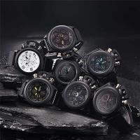 Relojes de diseño único para estudiantes de lujo de primera calidad, relojes de pulsera de cuarzo con calendario informal de moda para hombres y niños, reloj de pulsera negro Montre Homme 2024 - details 5