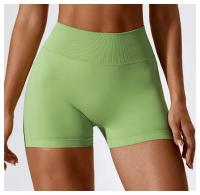 Shorts de Yoga de Cintura Alta Ajuste Ajustado para Abdomen y Cadera Material de Nylon - details 6