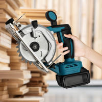 Sierra circular eléctrica inalámbrica con batería de litio y cargador Corte de madera Enchufe europeo de 4000 rpm para cortar madera, baldosas cerámicas, mármol, tuberías, placas, metal - details 0