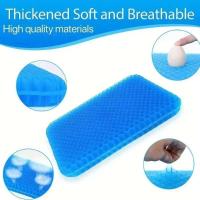 Cojín transpirable para asiento de verano con pegamento de huevo de descompresión de doble capa de Gel, asiento de coche, silla de oficina, cojín - details 4