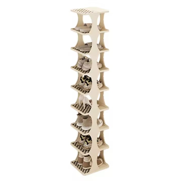 Zapatero alto de pie, organizador de zapatos de fácil montaje para zapatillas de tacón alto - 1