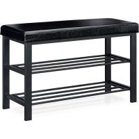 Taburete de Metal-Cuero Sintético 6-8 Pares Negro Tamaño 49x81x31 cm - details 3